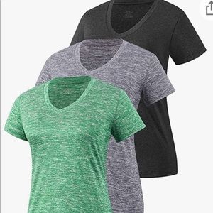 Pack of 2 Brand new in package- womens XL dry fit v-neck tshirts.